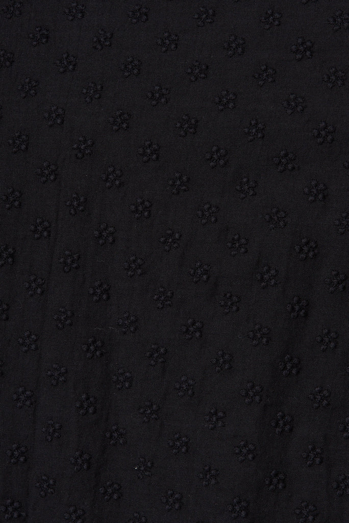 Kimie Midi Dress In Black Broderie - fabric