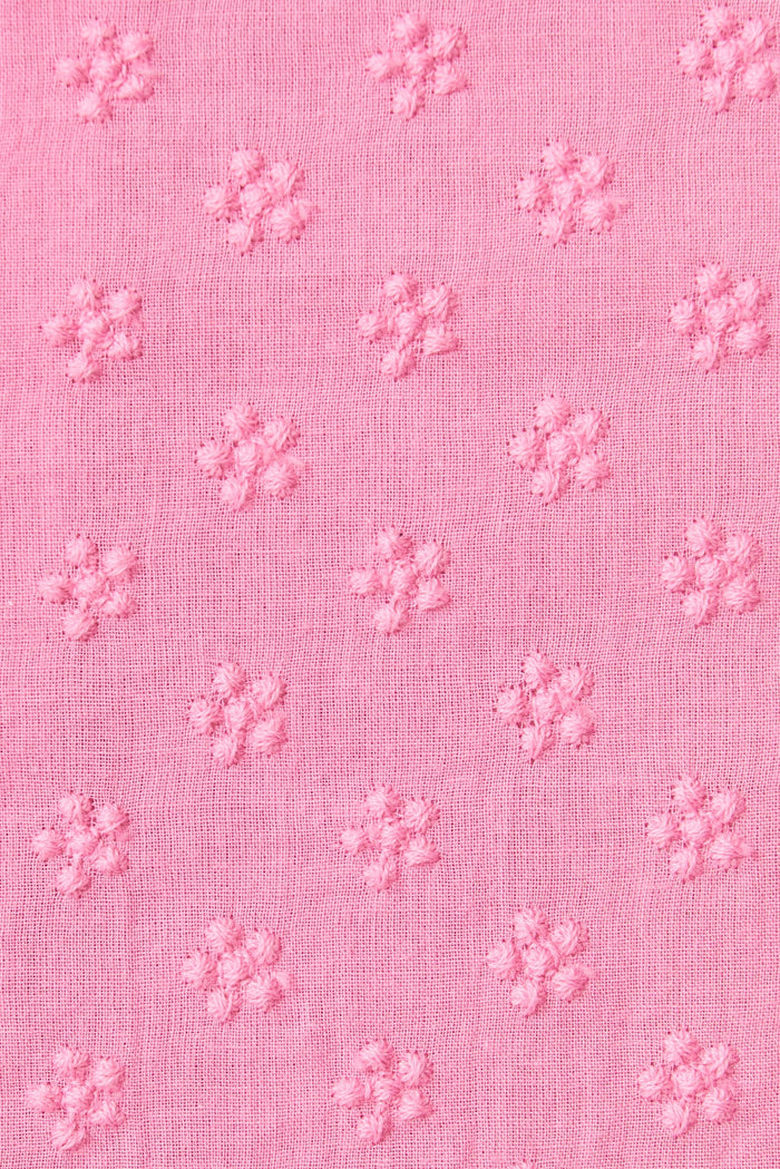 Kimie Midi Dress In Candy Pink Broderie - fabric