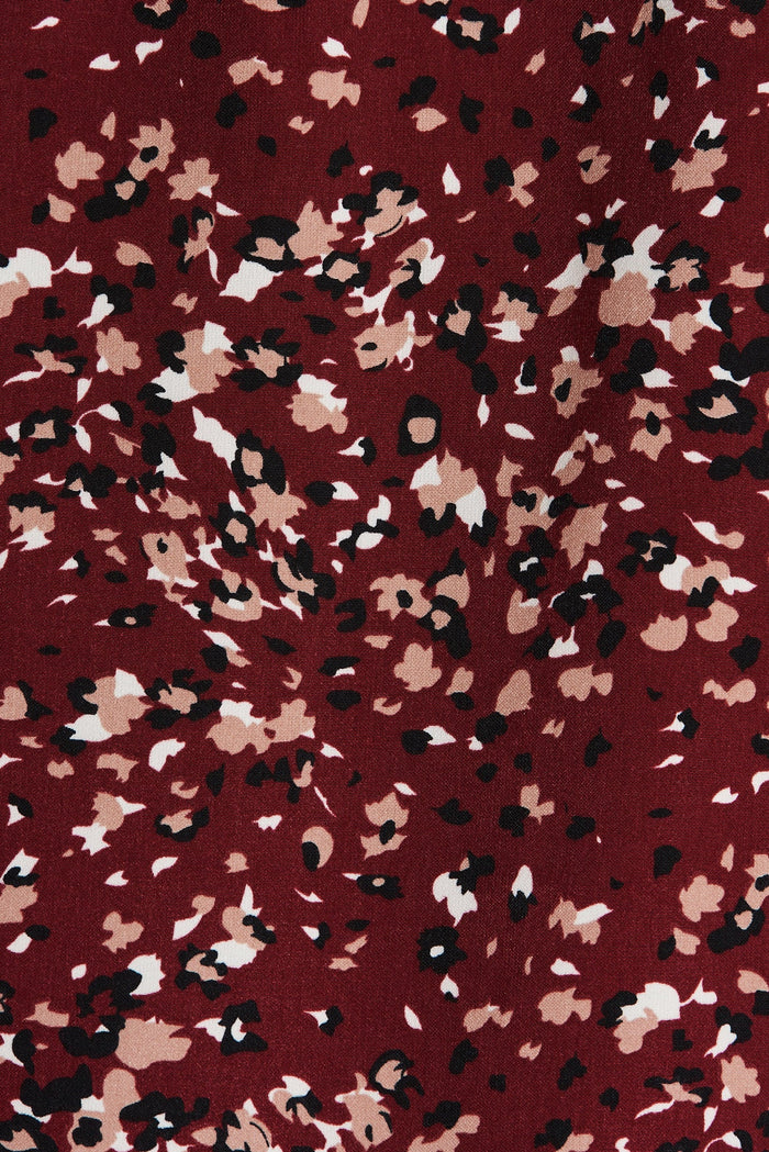 Shire Dress In Red With White Ditsy Floral - fabric
