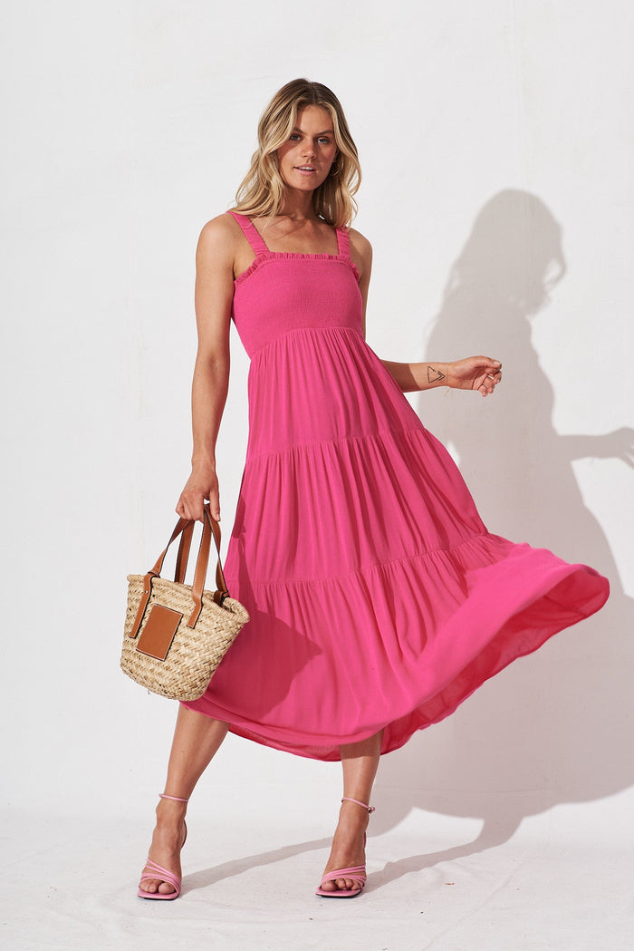Jamila Maxi Dress In Pink - full length