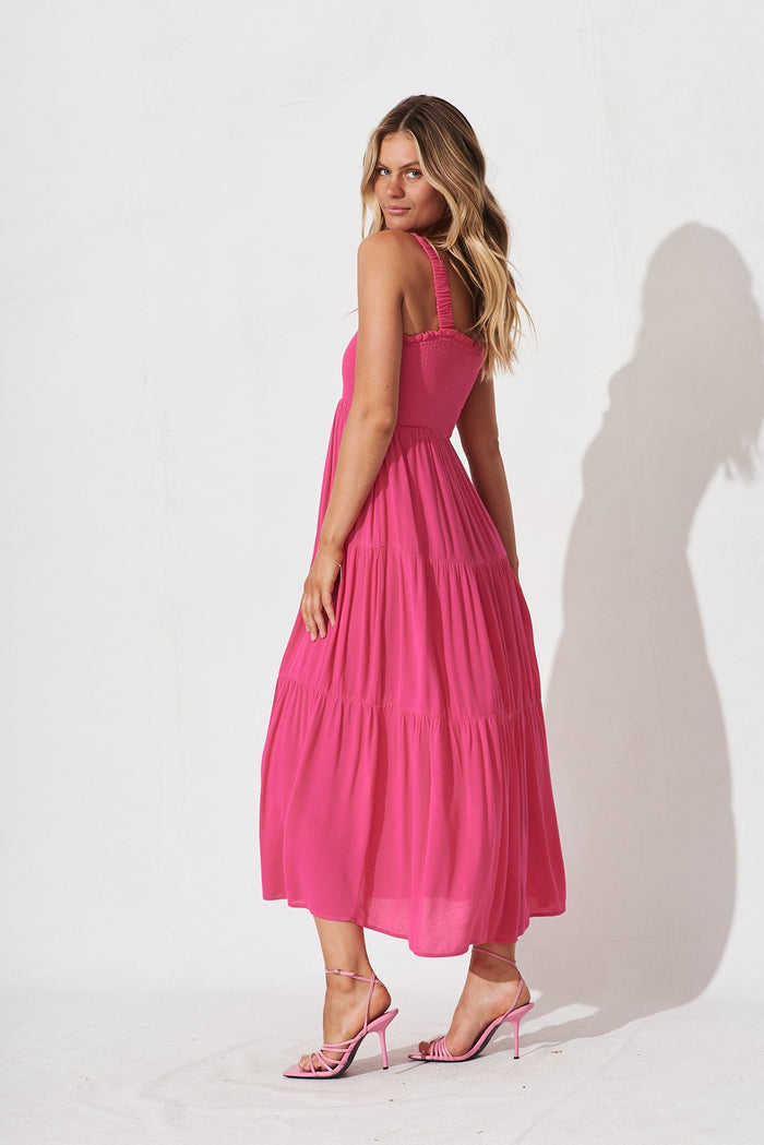 Jamila Maxi Dress In Pink - side