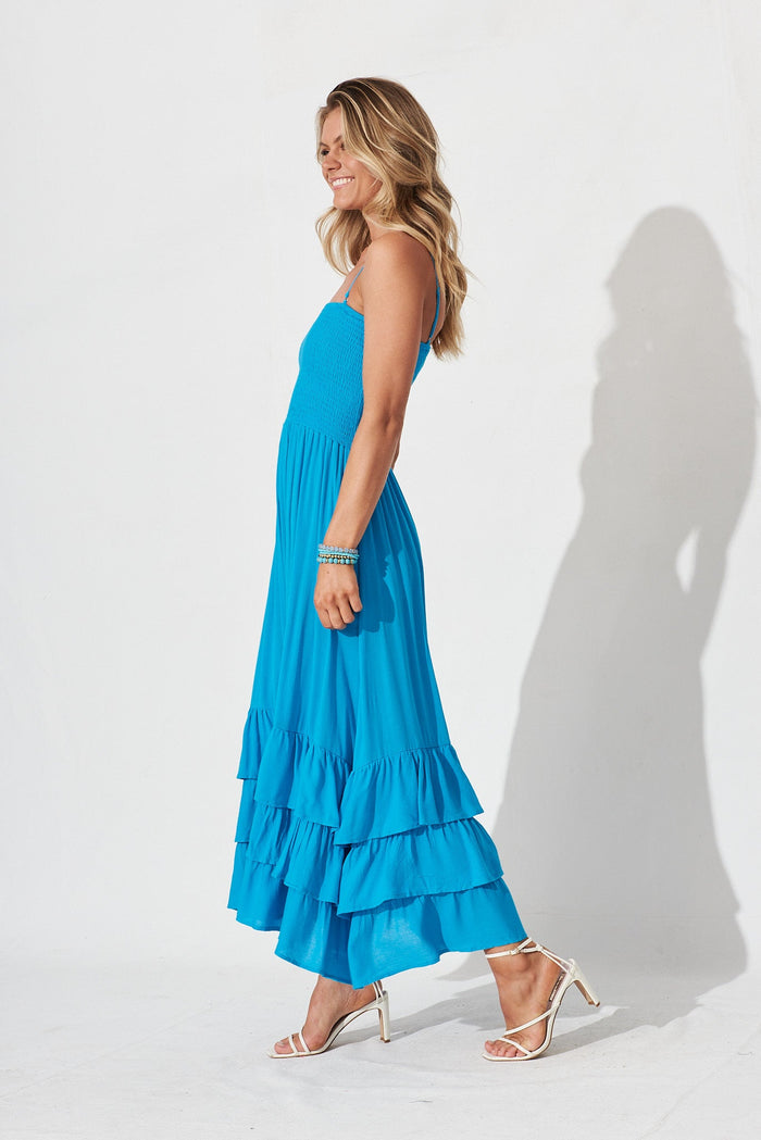 Moira Maxi Dress In Blue - side