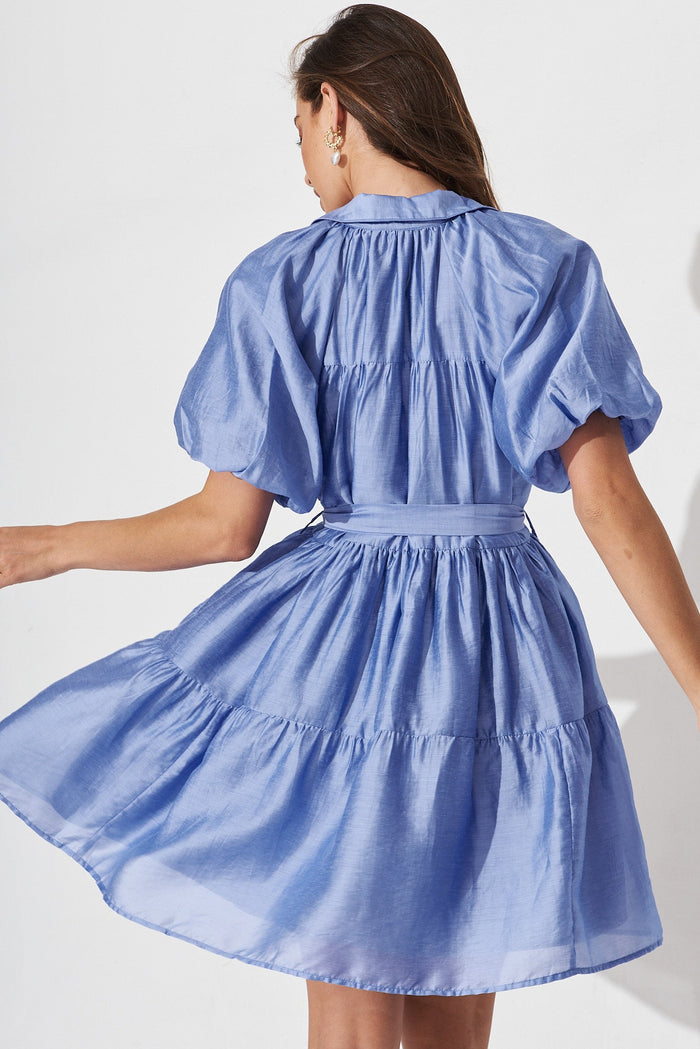 Pearsona Dress In Blue - back
