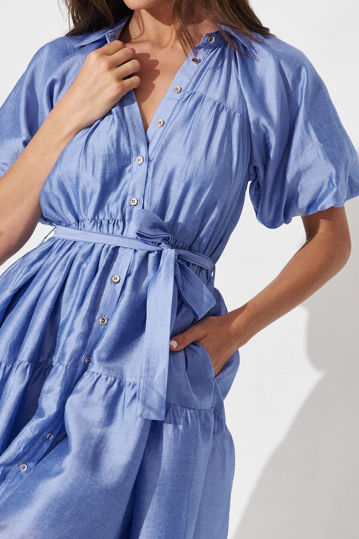 Pearsona Dress In Blue - detail