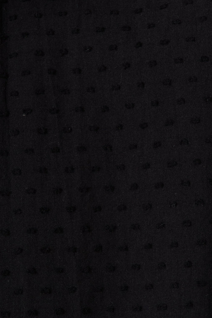 Enchantment Top In Black Cotton Swiss Dot - fabric