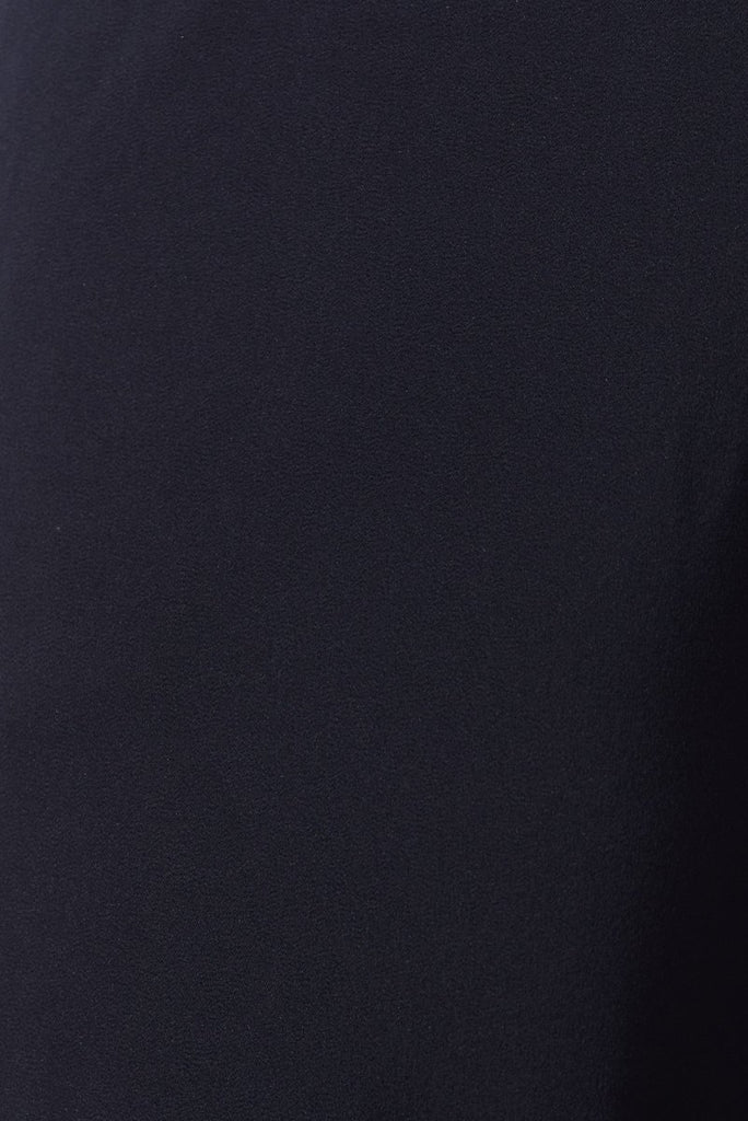 Charlene Wide Leg Pants In Navy Satin - St Frock (Dev)