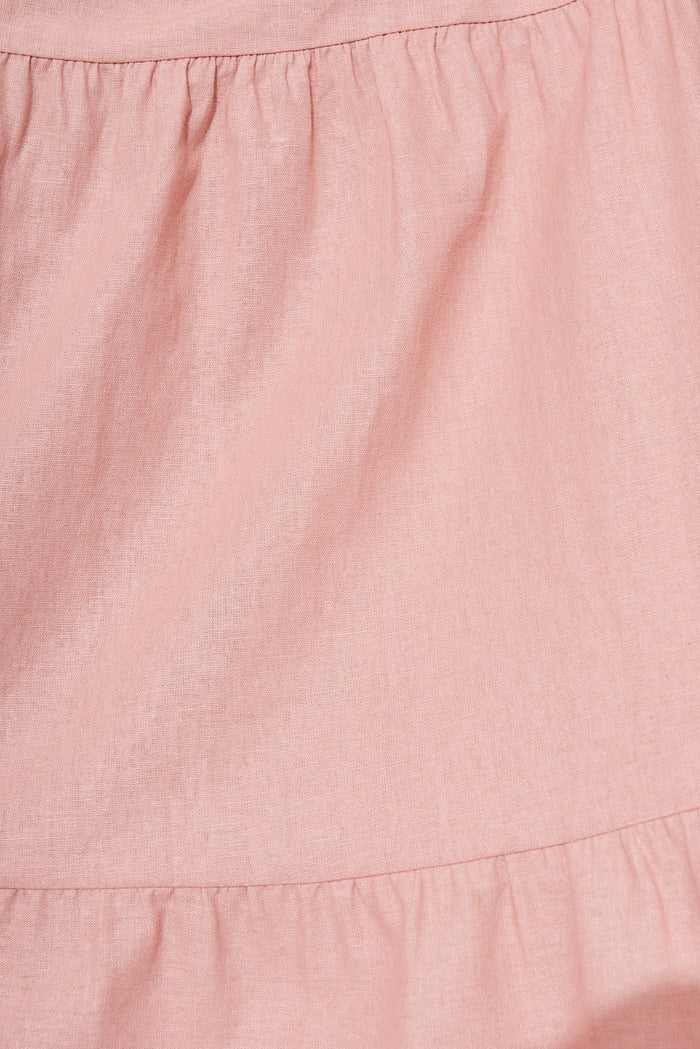 Neva Maxi Shirt Dress In Blush - fabric