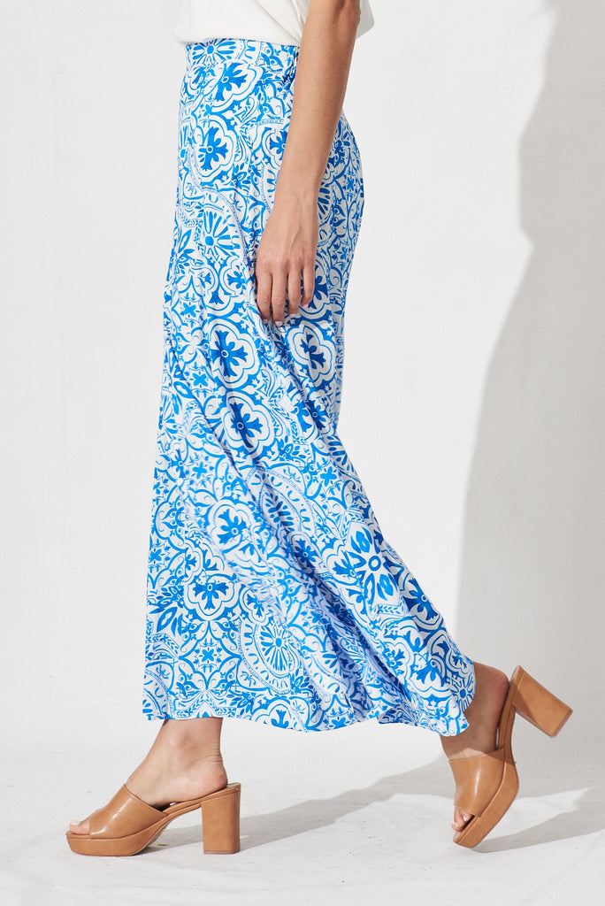Sugary Pants In Blue Tile Print - side