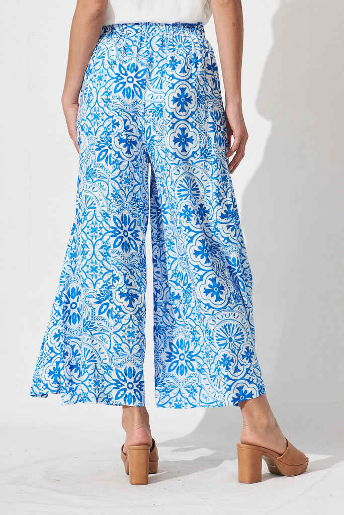 Sugary Pants In Blue Tile Print - back