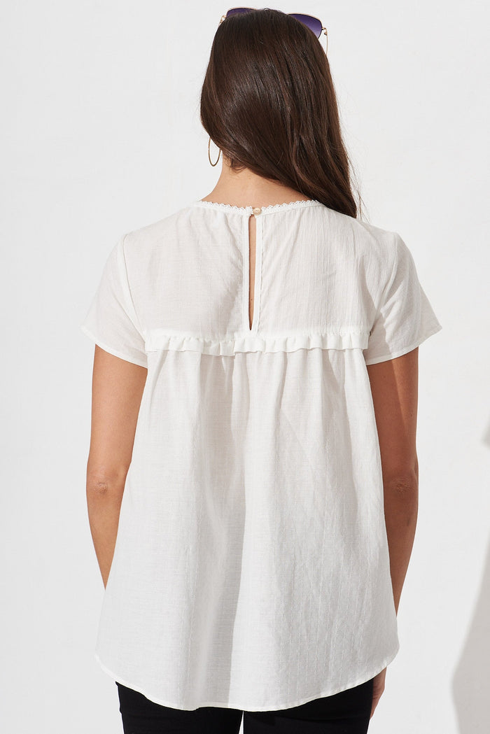 Northwood Top In White - back