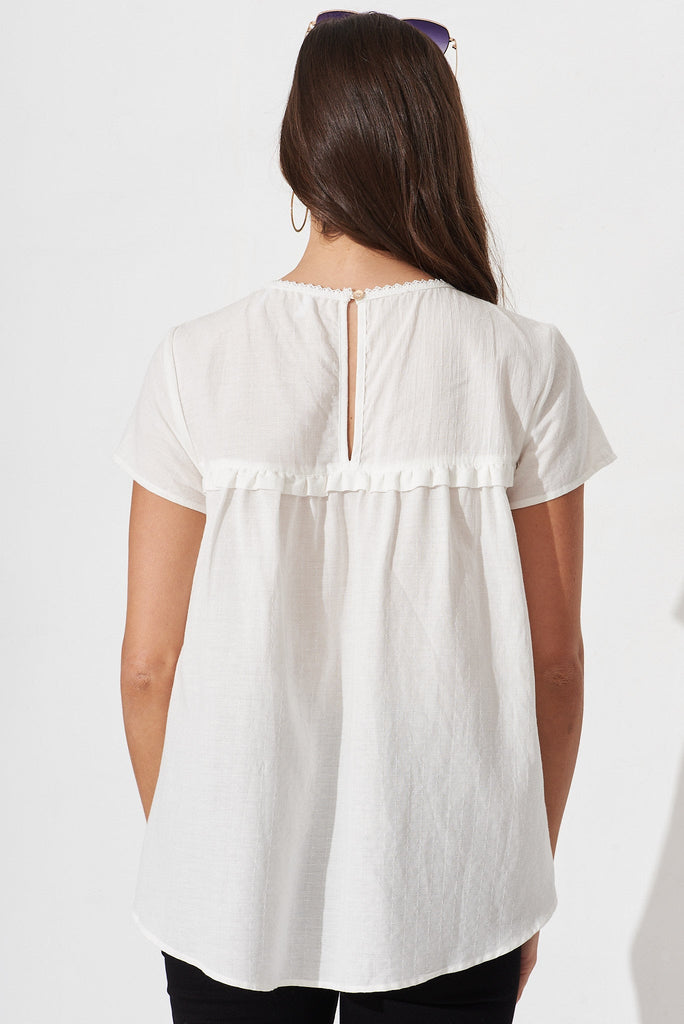 Northwood Top In White - back