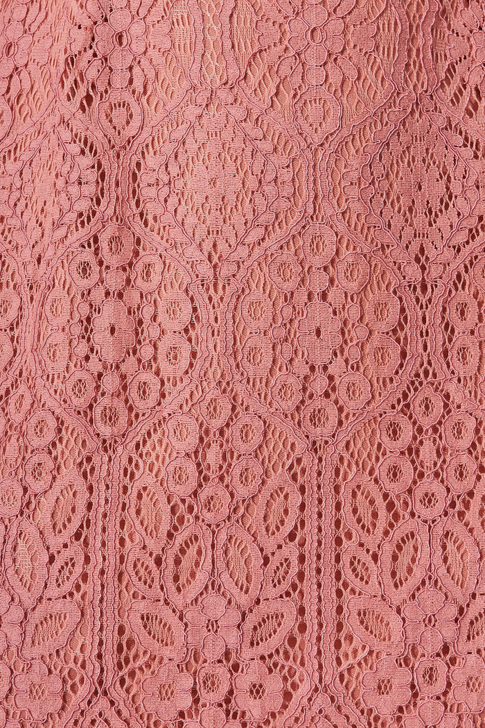 Margarethe Dress In Dusty Rose Lace - fabric