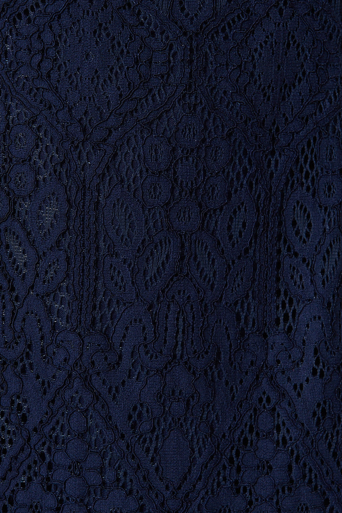 Margarethe Dress In Navy Lace - fabric