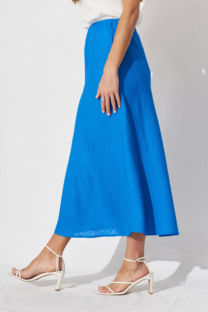 Drisella Skirt In Cobalt Blue - side