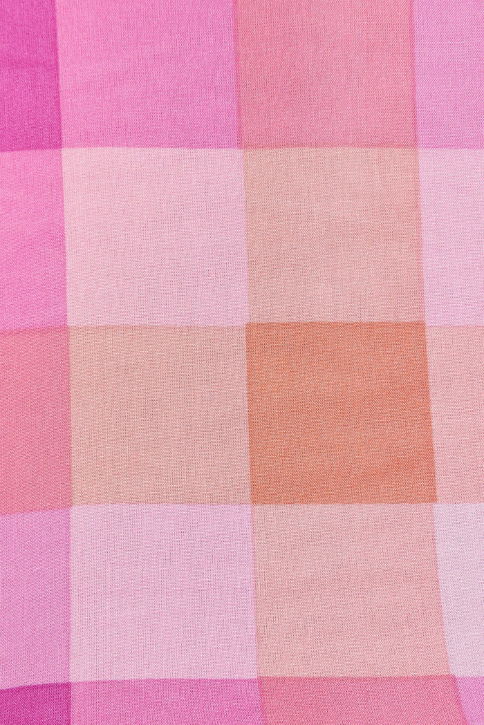 Kabrana Smock Dress In Pink With Purple Gingham - fabric