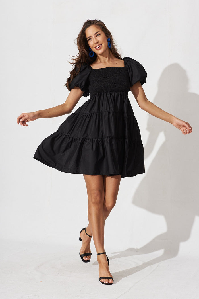 Glenda Dress In Black - full length
