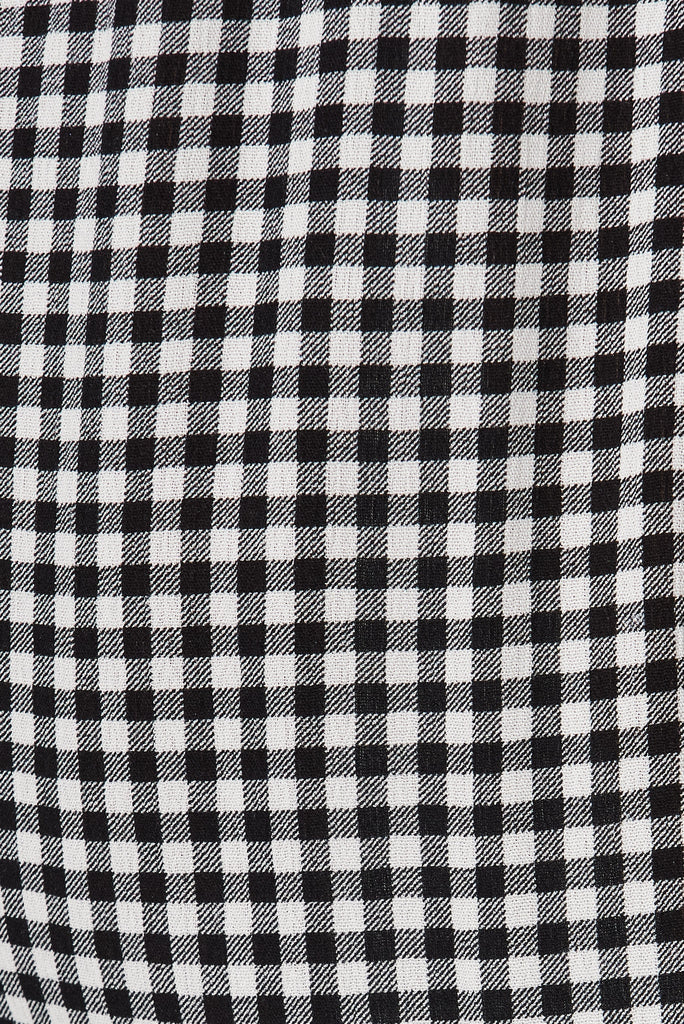 Kristyn Kimono Maxi Dress In Gingham - fabric