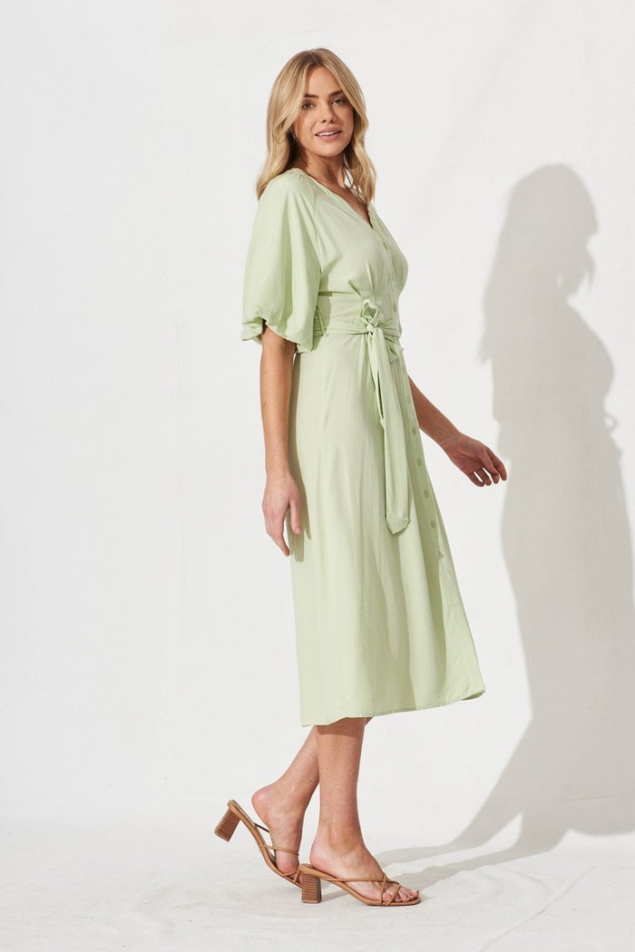 Cherisha Midi Dress In Sage - St Frock (Dev)