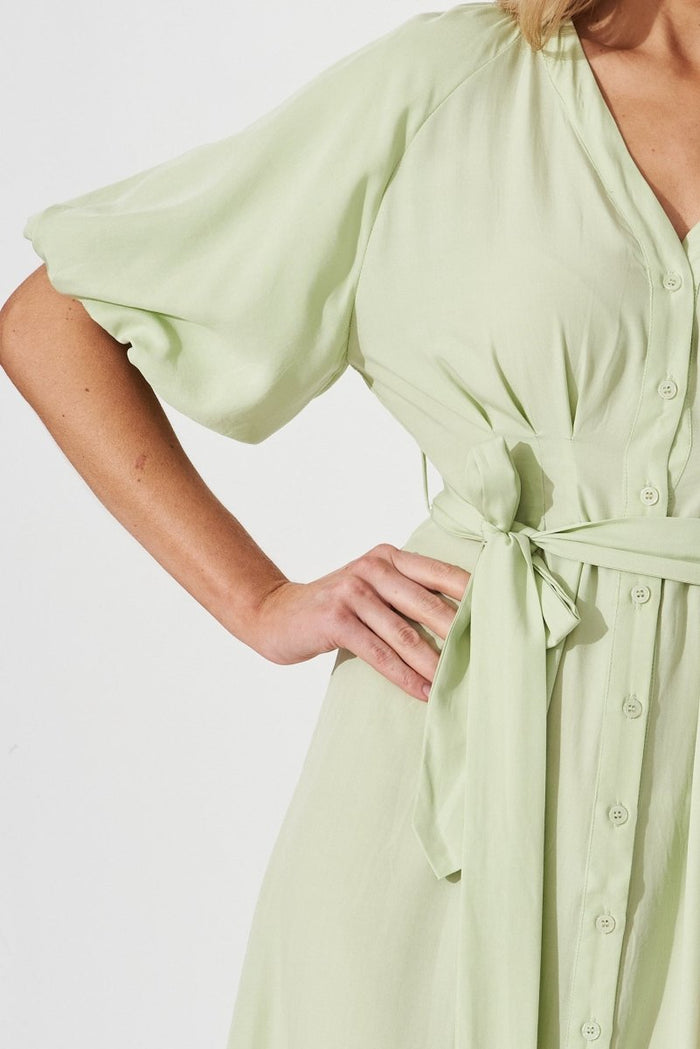 Cherisha Midi Dress In Sage - St Frock (Dev)