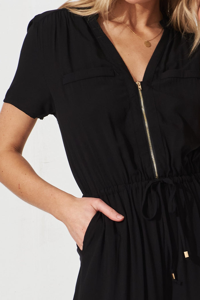 Valentina Jumpsuit In Black - detail