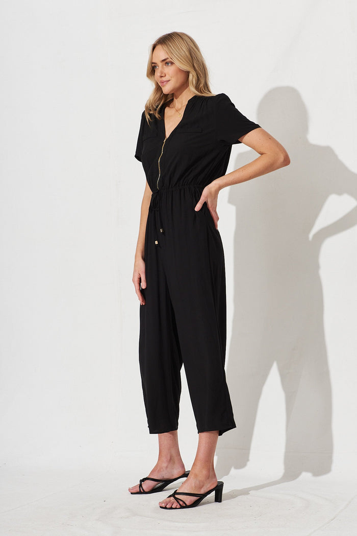 Valentina Jumpsuit In Black - side