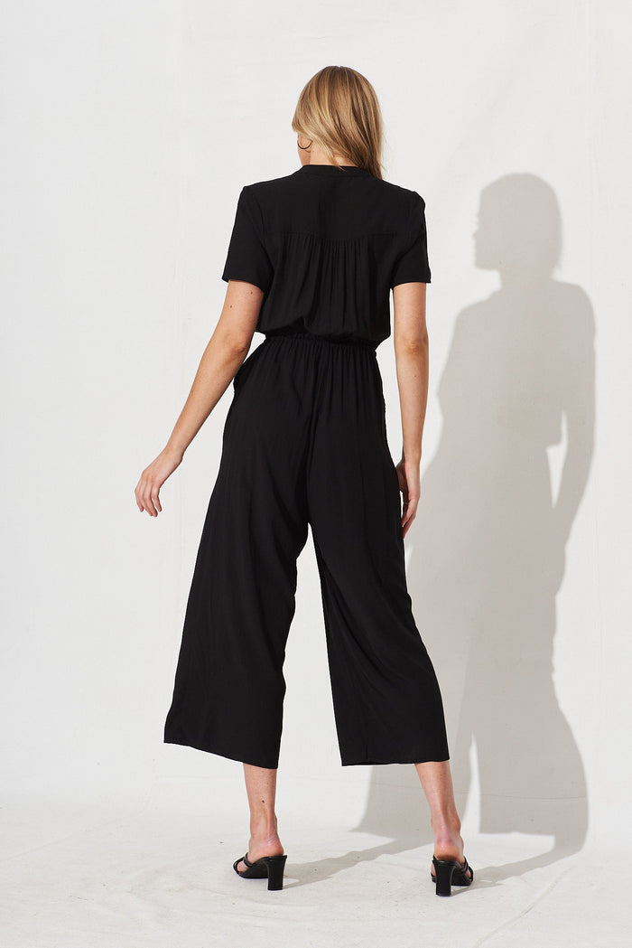 Valentina Jumpsuit In Black - back