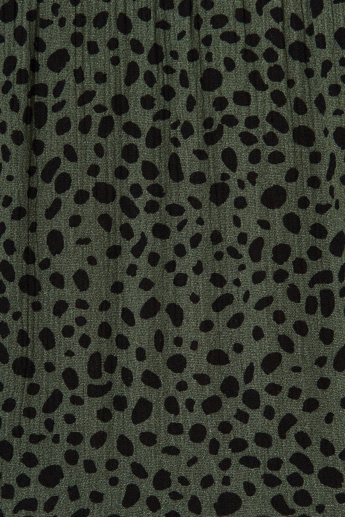 Lailah Smock Dress In Green With Black Speckle - fabric