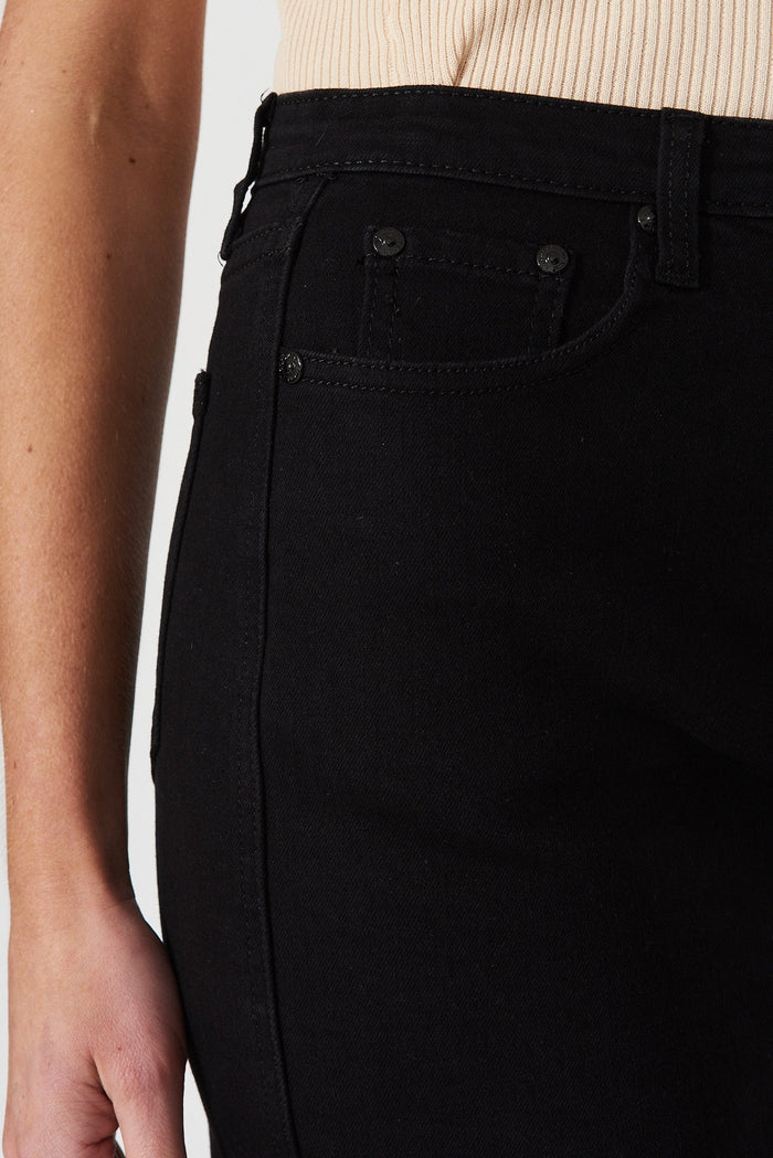 Kristie Denim Skirt in Black - detail
