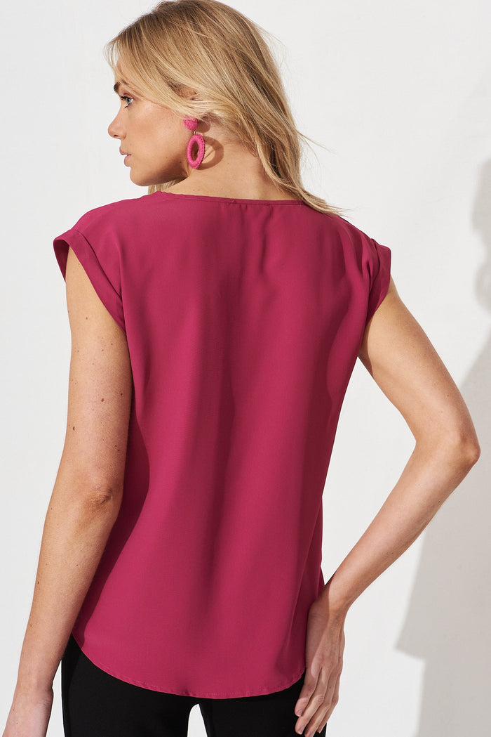 Rejina Top In Berry - back