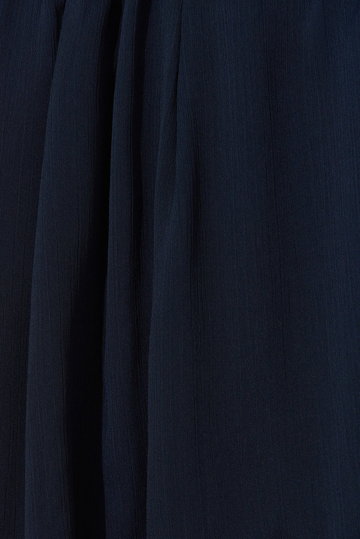 Rosal Dress In Navy Chiffon - fabric