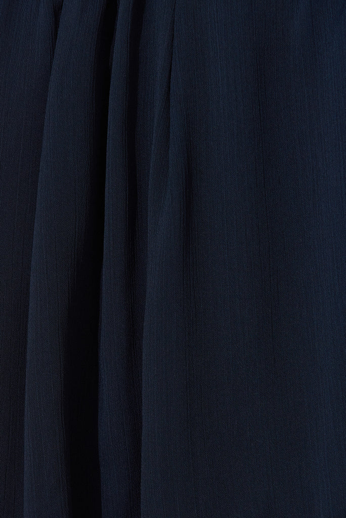 Rosal Dress In Navy Chiffon - fabric