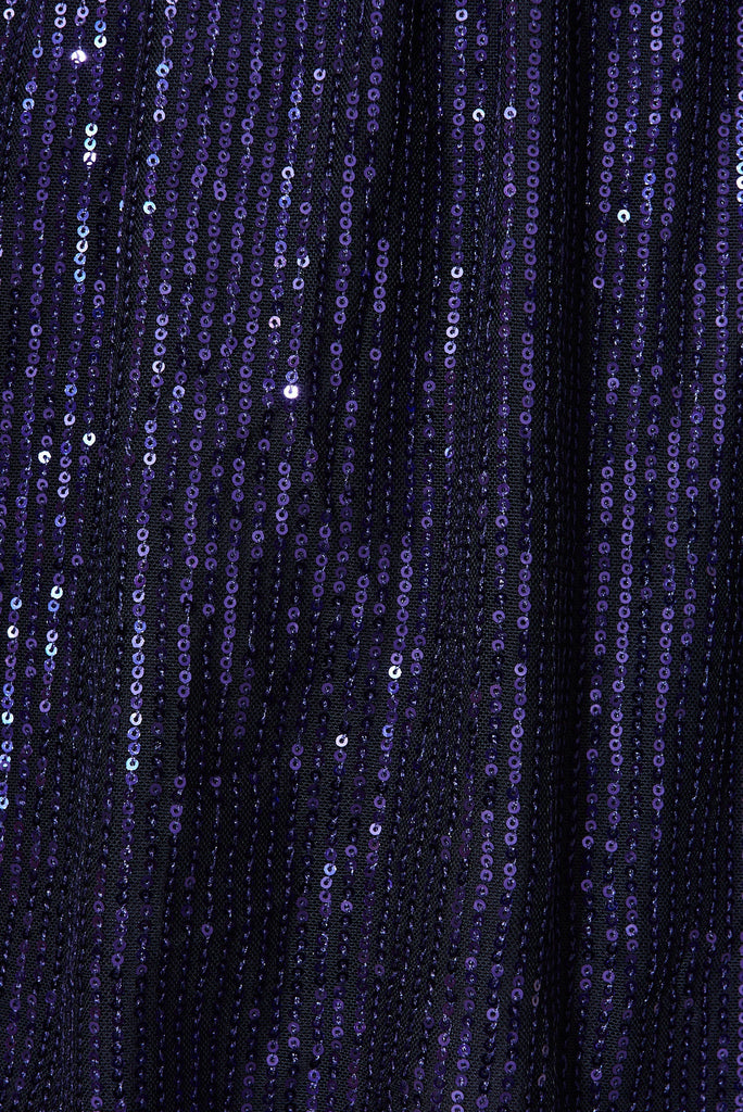 Zenetta Dress In Navy Sequin - fabric