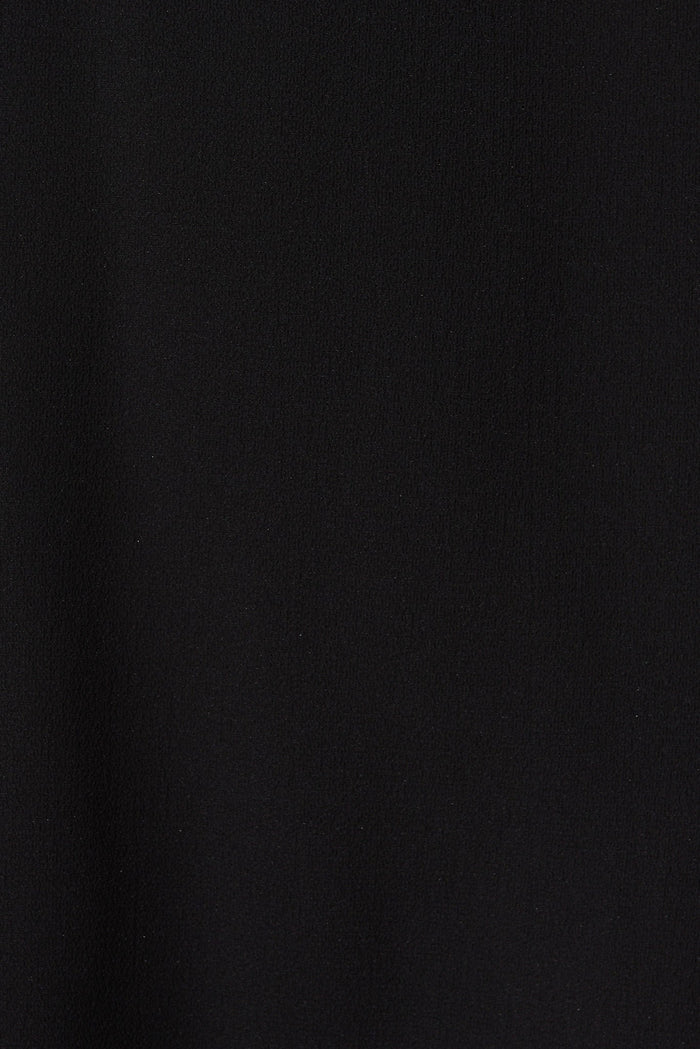 Wilder Shift Dress In Black Crepe - fabric