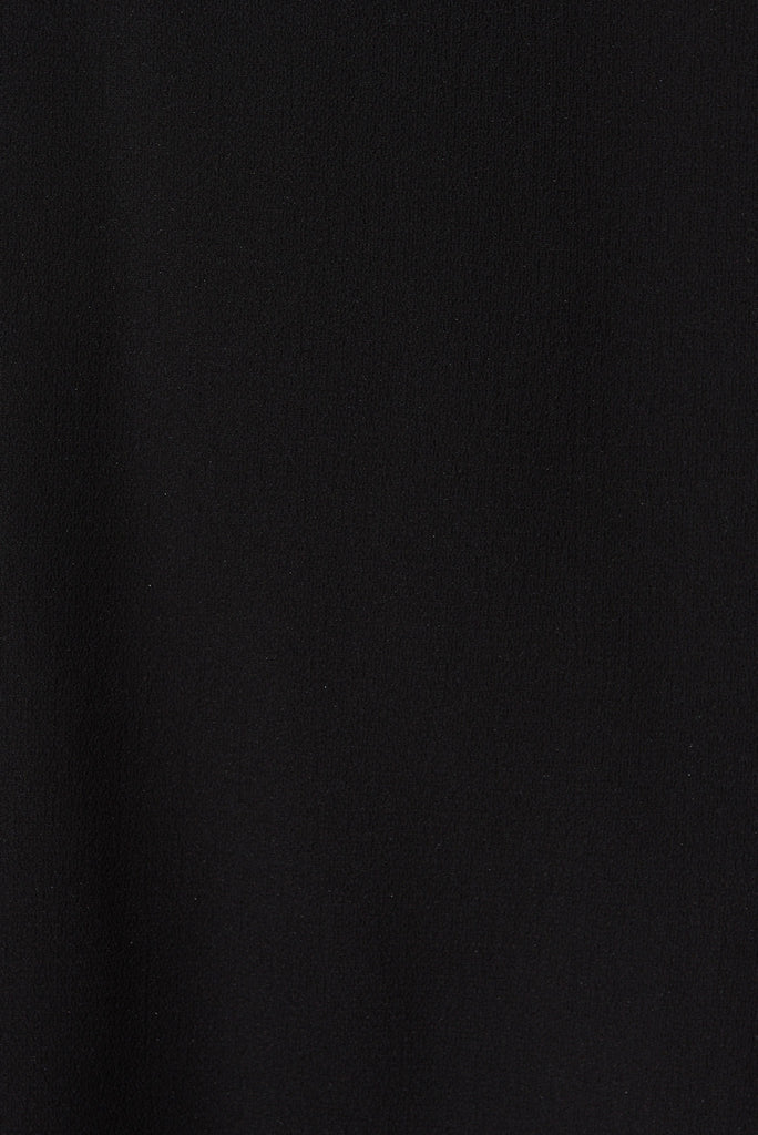 Wilder Shift Dress In Black Crepe - fabric