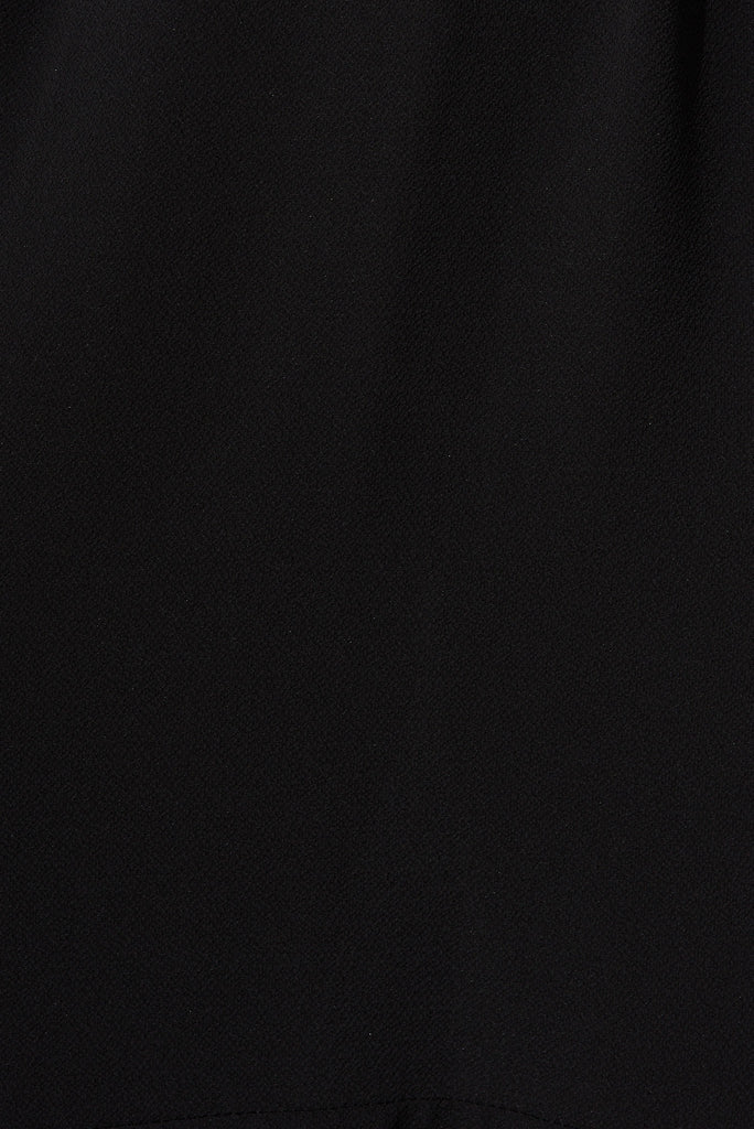 Jemimah Midi Dress In Black Crepe - fabric
