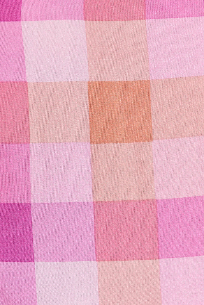 Ezekiel Blouse In Pink With Purple Gingham - fabric