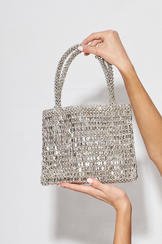 August + Delilah Mariah Bag In Silver Diamante - St Frock (Dev)
