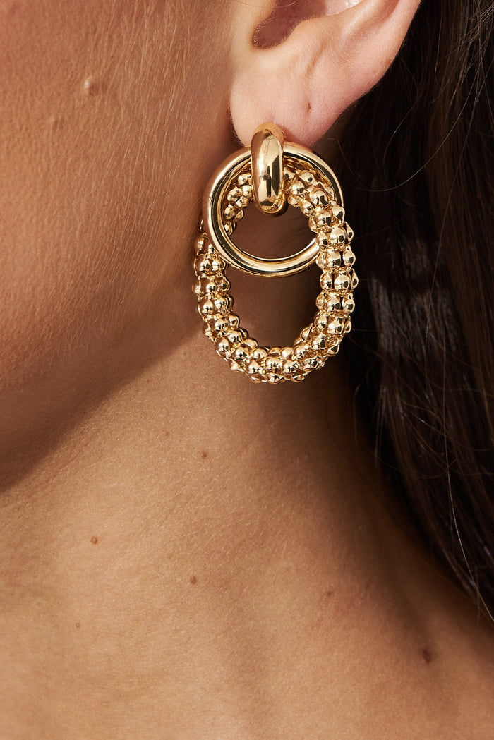 August + Delilah Eaves Earrings In Gold - St Frock (Dev)