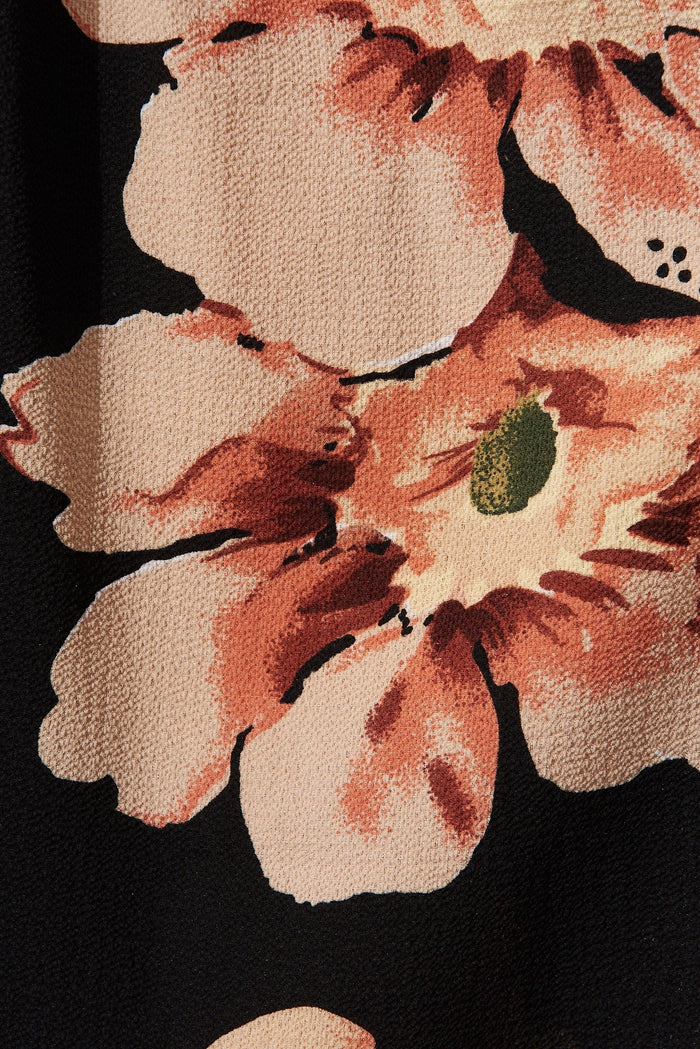 Ava Dress In Black With Blush Floral - St Frock (Dev)
