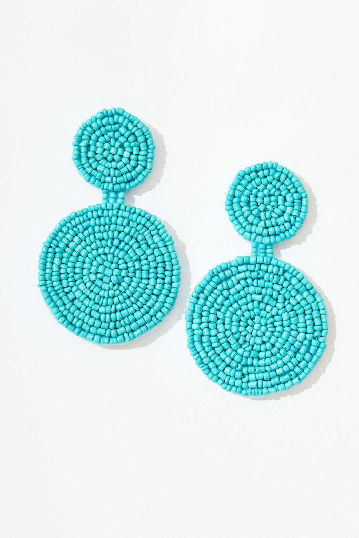 August + Delilah Violet Earring In Turquoise - front