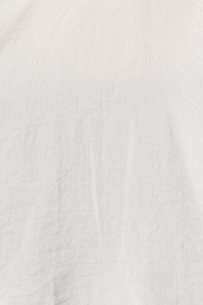 Hillary Top In White Satin - fabric