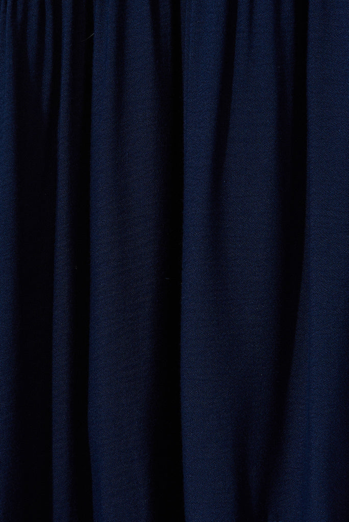 Lilla Maxi Dress In Navy - fabric