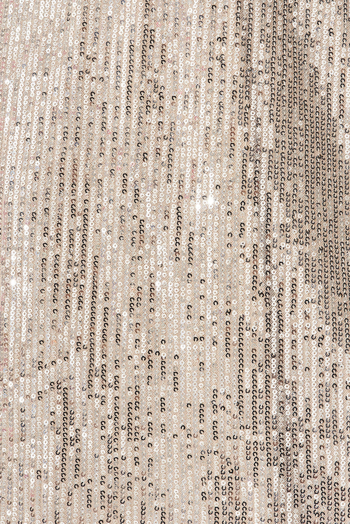 Machette Dress In Pale Gold Sequin - fabric