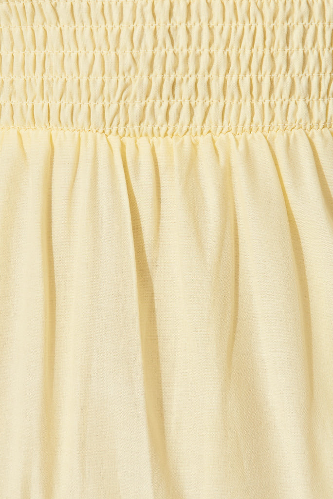 Kaitlyn Midi Dress In Yellow - fabric