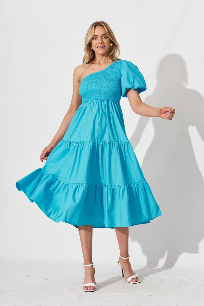 Shaneen Midi Dress In Blue
