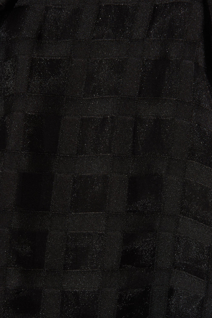 Giuliette Dress In Black Oganza - fabric