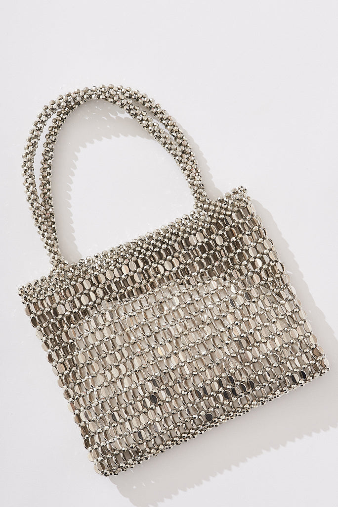 August + Delilah Mariah Bag In Silver Diamante - St Frock (Dev)