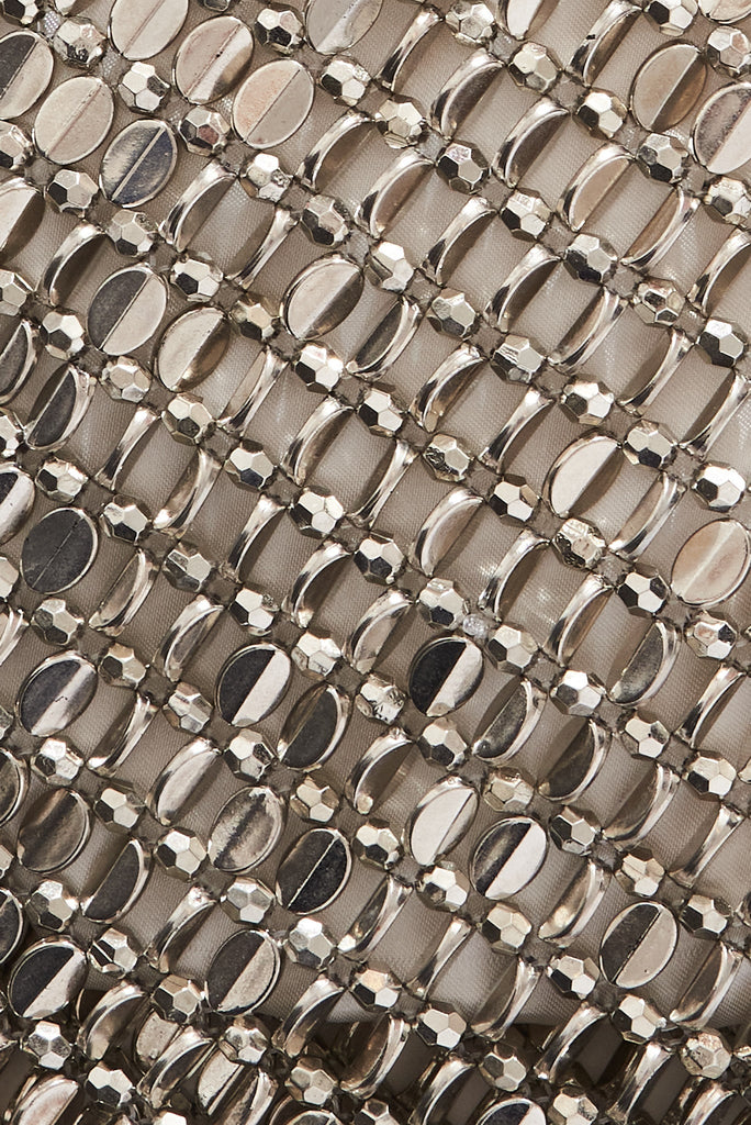 August + Delilah Mariah Bag In Silver Diamante - St Frock (Dev)