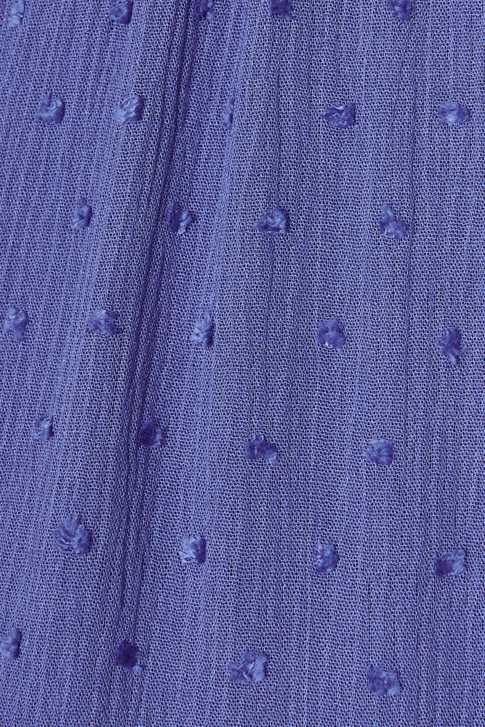 Pisces Dress In Soft Blue Swiss Dot - fabric