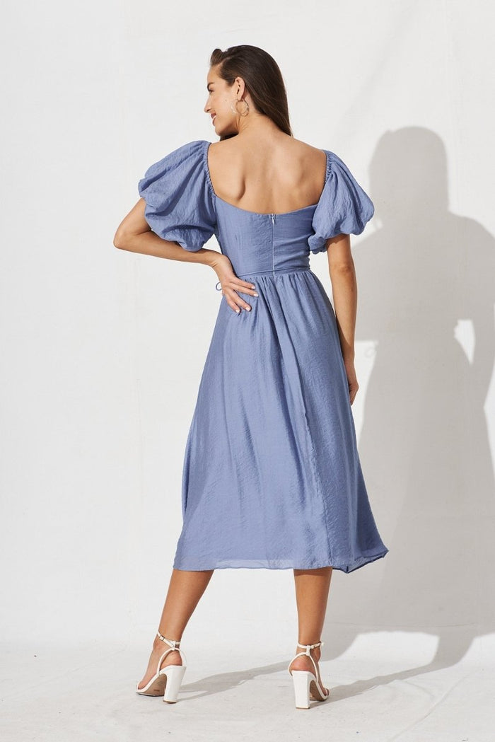 Chestery Midi Dress In Dark Blue - St Frock (Dev)